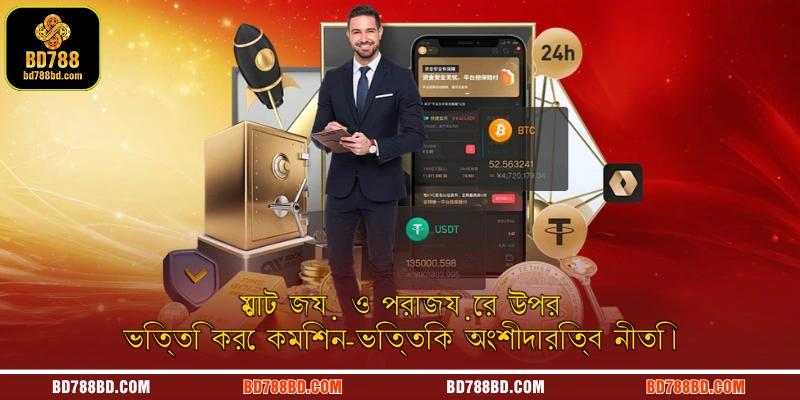 মোট জয় ও পরাজয়ের উপর ভিত্তি করে কমিশন-ভিত্তিক অংশীদারিত্ব নীতি।