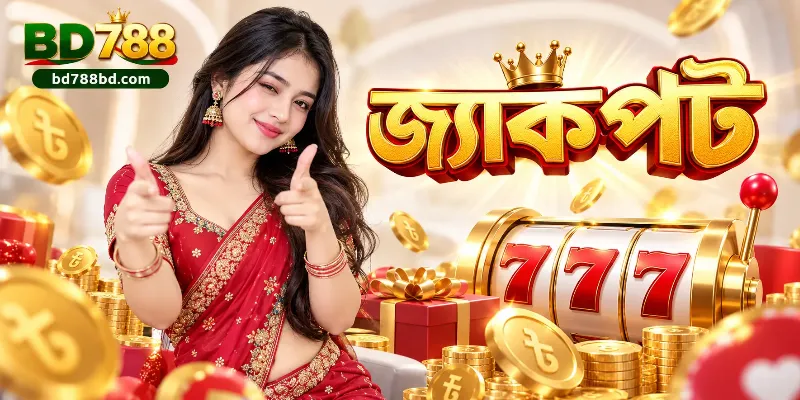 বাংলাদেশের খেলোয়াড়দের জন্য বিশাল পুরস্কার এবং জেতার কৌশল দেখানো BD788 জ্যাকপট স্লট গেমের ইন্টারফেস।