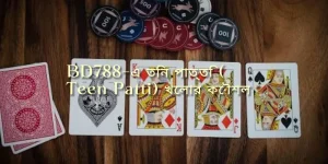BD788 প্ল্যাটফর্মে তিন পাত্তি (Teen Patti) খেলার কৌশল, নিয়ম এবং জেতার উপায় সম্পর্কিত একটি নির্দেশিকা চিত্র।